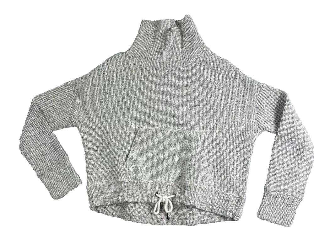Sweaty Betty Sweatshirt Women Medium Restful Boucle Gray Mock Neck